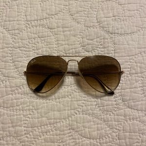 Ray Ban Gold Frame Gradient Brown Lens Aviator